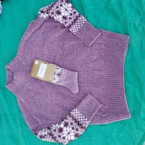 Christian Siriano Sweater & Sock Set Size Medium Purple NWT